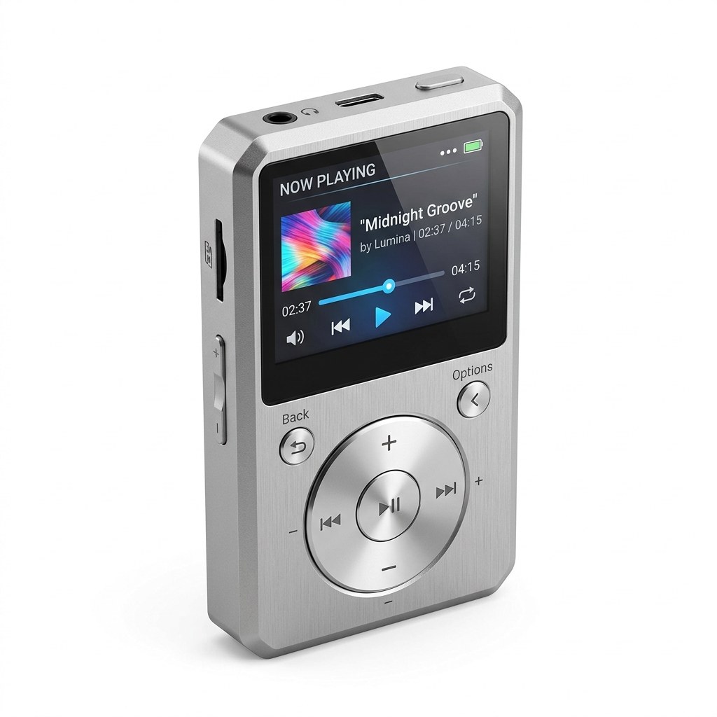 Ultra-Slim HiFi Bluetooth MP3 Player with Display